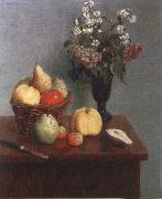 Henri Fantin-Latour Still life with Flowers and Fruit France oil painting artist